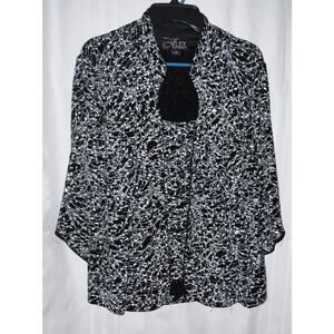 Alex Evenings -Plus Size 3/4 Sleeve Glitter Embellished 2-Piece Twinset 2x